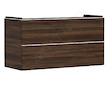 Hansgrohe Xelu Q - Umyvadlová skříňka, 63x118x50 cm, 2 zásuvky, tmavý ořech/matná bílá 54038700