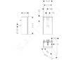 Hansgrohe Xelu Q - Umyvadlová skříňka, 63x34x27 cm, 1 dvířka, panty vpravo, tmavý ořech/matná černá 54018670