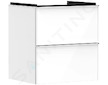 Hansgrohe Xelu Q - Umyvadlová skříňka, 63x58x50 cm, 2 zásuvky, lesklá bílá/chrom 54023000