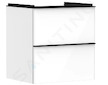 Hansgrohe Xelu Q - Umyvadlová skříňka, 63x58x50 cm, 2 zásuvky, lesklá bílá/matná černá 54023670