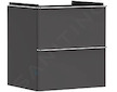Hansgrohe Xelu Q - Umyvadlová skříňka, 63x58x50 cm, 2 zásuvky, matná šedá/chrom 54024000