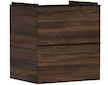 Hansgrohe Xelu Q - Umyvadlová skříňka, 63x58x50 cm, 2 zásuvky, tmavý ořech/matná černá 54026670