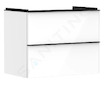 Hansgrohe Xelu Q - Umyvadlová skříňka, 63x78x50 cm, 2 zásuvky, lesklá bílá/matná černá 54027670
