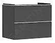 Hansgrohe Xelu Q - Umyvadlová skříňka, 63x78x50 cm, 2 zásuvky, matná šedá/matná bílá 54028700