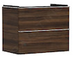 Hansgrohe Xelu Q - Umyvadlová skříňka, 63x78x50 cm, 2 zásuvky, tmavý ořech/chrom 54030000