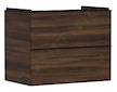 Hansgrohe Xelu Q - Umyvadlová skříňka, 63x78x50 cm, 2 zásuvky, tmavý ořech/matná černá 54030670