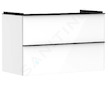 Hansgrohe Xelu Q - Umyvadlová skříňka, 63x98x50 cm, 2 zásuvky, lesklá bílá/matná černá 54031670