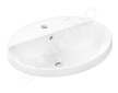 Hansgrohe Xuniva D - Umyvadlo, 55x45 cm, s přepadem, otvor pro baterii, bílá 60160450