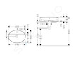 Hansgrohe Xuniva D - Umyvadlo na desku, 60x45 cm, s přepadem, otvor pro baterii, bílá 60170450