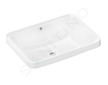 Hansgrohe Xuniva Q - Umyvadlo, 55x40 cm, s přepadem, bez otvoru pro baterii, SmartClean, bílá 61066450
