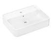 Hansgrohe Xuniva Q - Umyvadlo na desku, 60x45 cm, s přepadem, otvor pro baterii, bílá 60172450