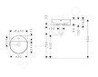 Hansgrohe Xuniva S - Umývátko na desku, průměr 45 cm, s přepadem, otvor pro baterii, bílá 60169450