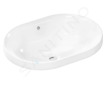 Hansgrohe Xuniva U - Umyvadlo, 55x40 cm, s přepadem, bez otvoru pro baterii, bílá 60157450