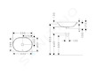 Hansgrohe Xuniva U - Umyvadlo, 55x40 cm, s přepadem, bez otvoru pro baterii, bílá 60157450