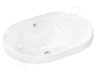 Hansgrohe Xuniva U - Umyvadlo, 55x40 cm, s přepadem, bez otvoru pro baterii, SmartClean, bílá 61062450