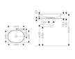 Hansgrohe Xuniva U - Umyvadlo na desku, 55x40 cm, bez přepadu, SmartClean, bílá 61073450