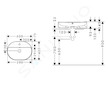 Hansgrohe Xuniva U - Umyvadlo na desku, 60x45 cm, s přepadem, otvor pro baterii, SmartClean, bílá 61080450