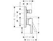 Hansgrohe Zesis S - Baterie pod omítku, pro 2 spotřebiče, chrom 74415000
