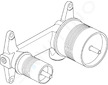 Ideal Standard Active - Montážní těleso pro umyvadlovou baterii pod omítku A5948NU