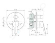 Ideal Standard Alpha - Baterie pod omítku, s tělesem, pro 2 spotřebiče, chrom A7185AA