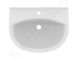 Ideal Standard Alpha - Umyvadlo, 60x46 cm, s přepadem, otvor pro baterii, bílá R027401