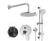 Ideal Standard Cerafine O - Sprchový set s baterií pod omítku, s tělesem, 3 proudy, průměr 20 cm, chrom BD189AA