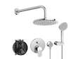 Ideal Standard CeraFlex - Sprchový set s baterií pod omítku, s tělesem, 3 proudy, průměr 20 cm, chrom BC447AA
