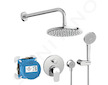 Ideal Standard CeraFlex - Sprchový set s baterií pod omítku, s tělesem, 3 proudy, průměr 20 cm, chrom BD191AA