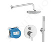 Ideal Standard CeraLine - Sprchový set s baterií pod omítku, s tělesem, průměr 20 cm, chrom BD193AA