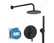 Ideal Standard CeraLine - Sprchový set s baterií pod omítku, s tělesem, průměr 20 cm, matná černá BD193XG