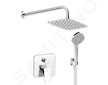 Ideal Standard CeraPlan New - Sprchový set s baterií pod omítku, s tělesem, 3 proudy, 30x20 cm, chrom BD194AA