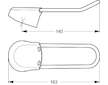 Ideal Standard CeraPlus - Retta ovládací páka 140 mm, chrom B960832AA