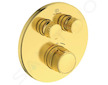Ideal Standard CeraTherm Navigo - Termostatická sprchová baterie pod omítku pro 2 spotřebiče, Brushed Gold A7296A2