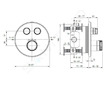 Ideal Standard CeraTherm Navigo - Termostatická sprchová baterie pod omítku pro 2 spotřebiče, hedvábná černá A7296XG