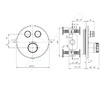 Ideal Standard CeraTherm Navigo - Termostatická sprchová baterie pod omítku pro 2 spotřebiče, Magnetic Grey A7296A5