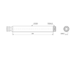 Ideal Standard CeraTherm - Prodloužení sprchové tyče, 150 mm, hedvábná černá A861379XG