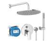 Ideal Standard CeraTherm - Sprchový set s baterií pod omítku, s tělesem, průměr 30 cm, chrom A7574AA