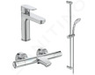 Ideal Standard CeraTherm - Sprchový set s termostatem a umyvadlovou baterií, 3 proudy, chrom BC985AA