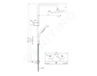 Ideal Standard CeraTherm - Sprchový set T25 s termostatem, 20 cm, 1 proud, černá A7546XG