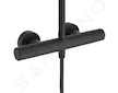 Ideal Standard Ceratherm T25 - Sprchový set s termostatem, průměr 25 cm, hedvábná černá A8489XG