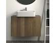 Ideal Standard Conca - Umyvadlová skříňka, 80x54x37 cm, 2 zásuvky, tmavý ořech T3994Y5