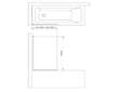 Ideal Standard Connect 2 - Vanová zástěna 80x140 cm, silver bright/čiré sklo T9923EO