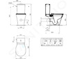 Ideal Standard Connect Air - Splachovací nádrž Cube, spodní napouštění, bílá E073401