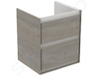 Ideal Standard Connect Air - Umyvadlová skříňka 43x40x52 cm, šedý dub/matný bílý lak E1608PS