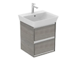 Ideal Standard Connect Air - Umyvadlová skříňka 43x40x52 cm, šedý dub/matný bílý lak E1608PS