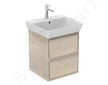Ideal Standard Connect Air - Umyvadlová skříňka 43x40x52 cm, světlé dřevo/matný světle hnědý lak E1608UK