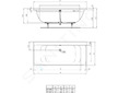 Ideal Standard Connect Air - Vana DUO 170x75 cm, bílá E106601