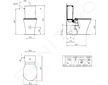 Ideal Standard Connect Air - WC kombi mísa, spodní/zadní odpad, AquaBlade, Ideal Plus, bílá E0137MA