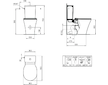 Ideal Standard Connect Air - WC kombi mísa, spodní/zadní odpad, AquaBlade, Ideal Plus, bílá E0137MA