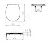 Ideal Standard Connect Air - WC sedátko wrapover, Soft-Close, černá E0368V3